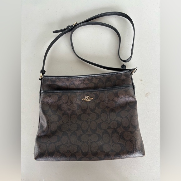 Coach Brown Signature Crossbody Bag - Picture 1 of 10